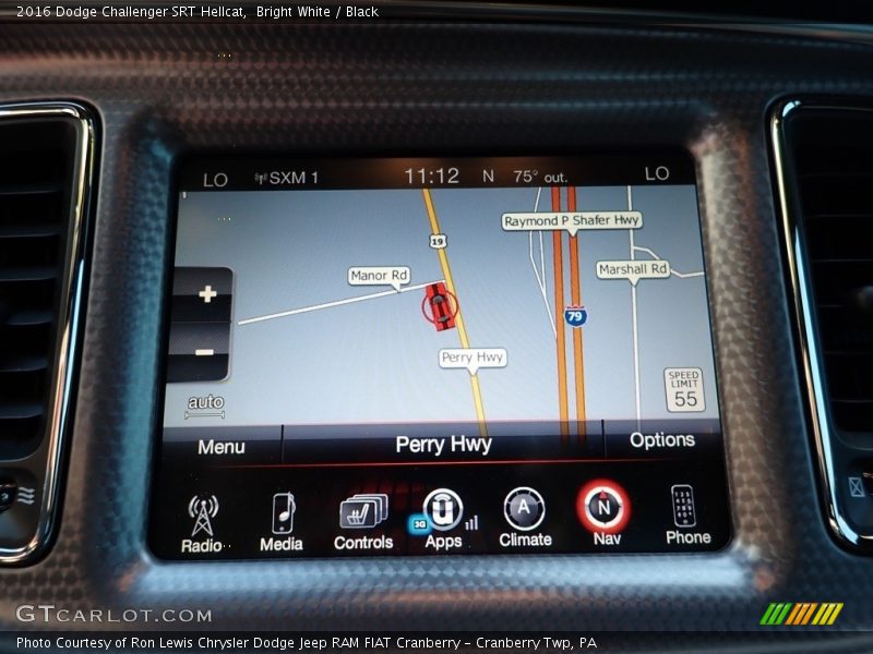 Bright White / Black 2016 Dodge Challenger SRT Hellcat