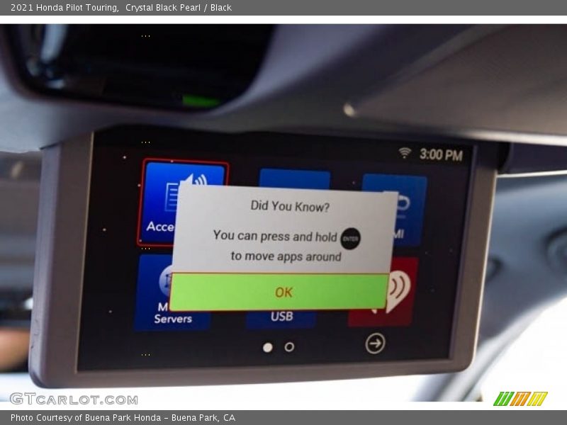 Crystal Black Pearl / Black 2021 Honda Pilot Touring
