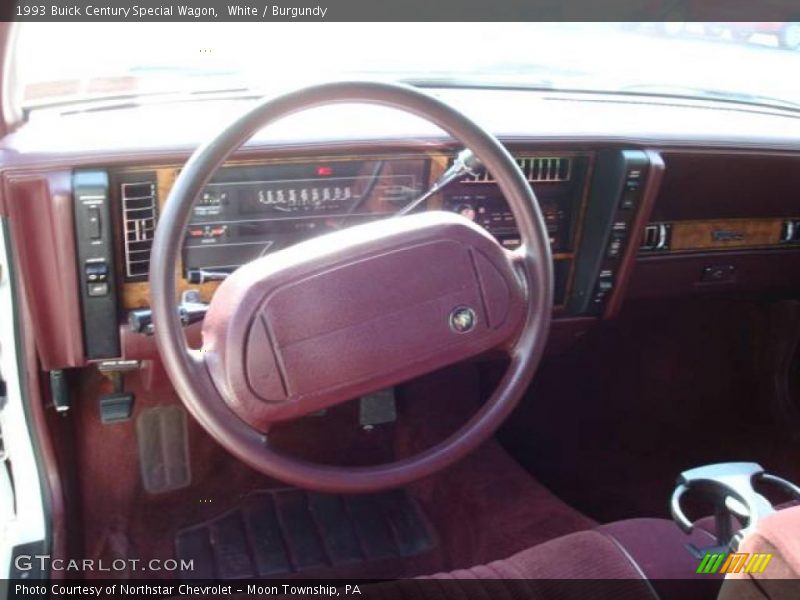 White / Burgundy 1993 Buick Century Special Wagon