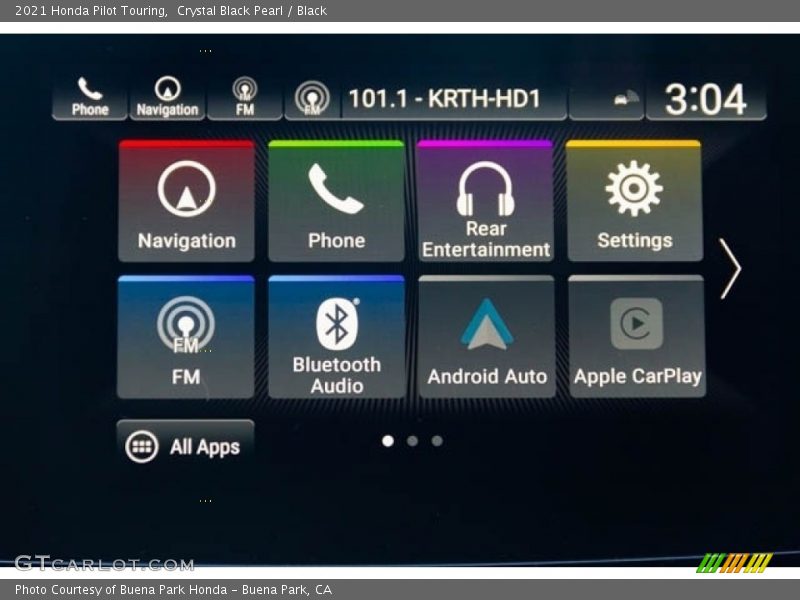 Crystal Black Pearl / Black 2021 Honda Pilot Touring