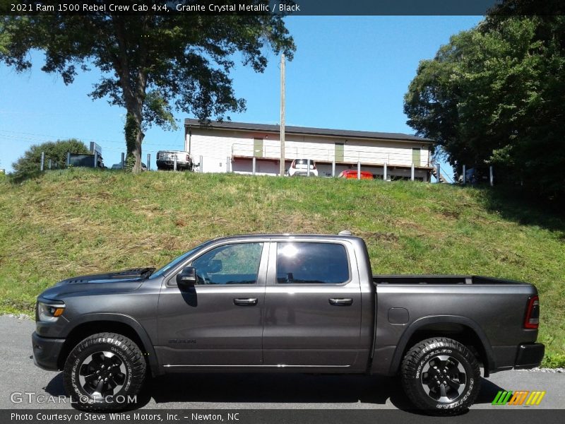 Granite Crystal Metallic / Black 2021 Ram 1500 Rebel Crew Cab 4x4