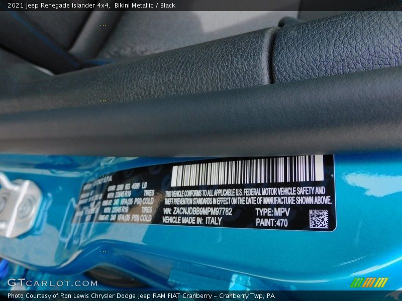 Bikini Metallic / Black 2021 Jeep Renegade Islander 4x4
