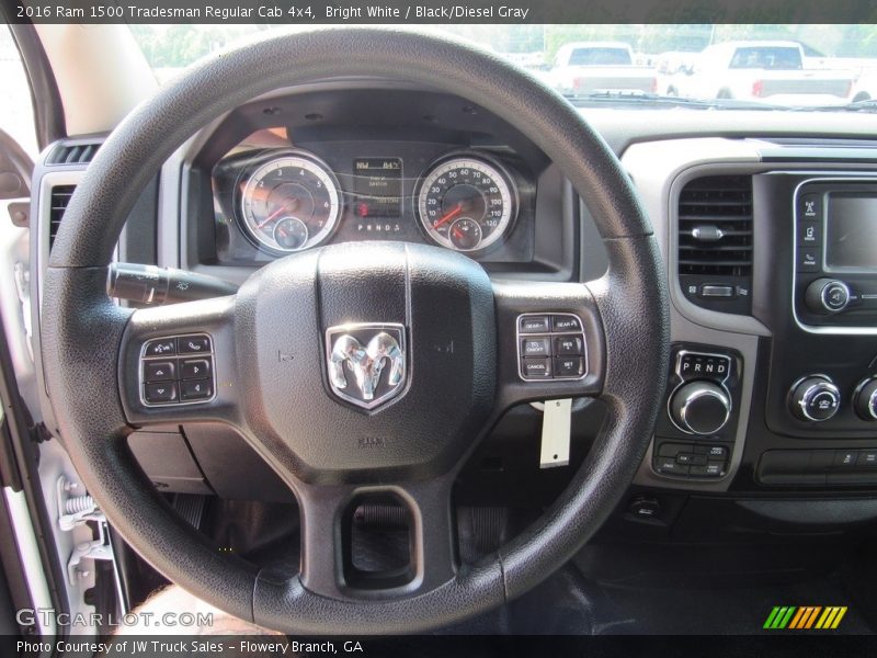 Bright White / Black/Diesel Gray 2016 Ram 1500 Tradesman Regular Cab 4x4