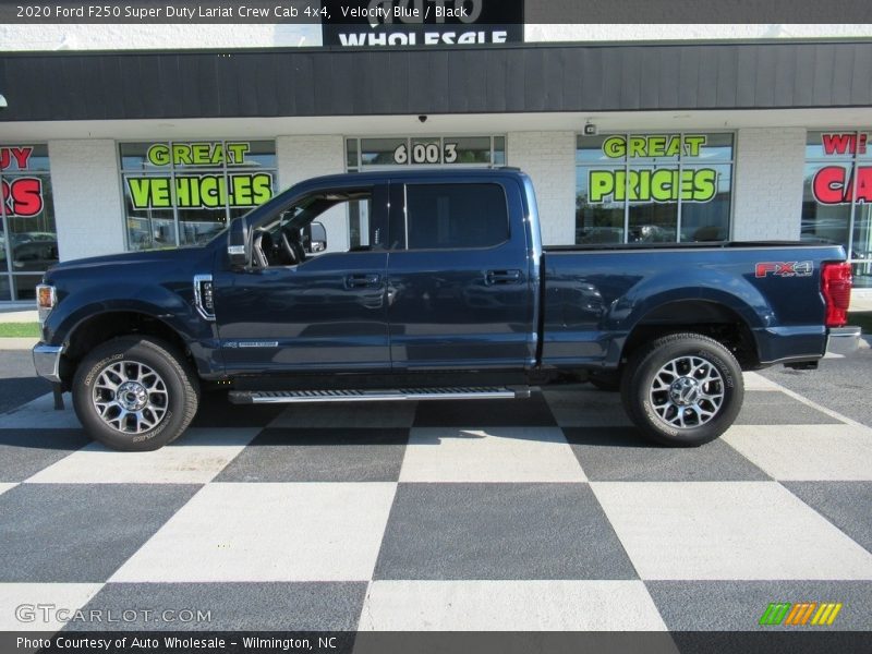Velocity Blue / Black 2020 Ford F250 Super Duty Lariat Crew Cab 4x4