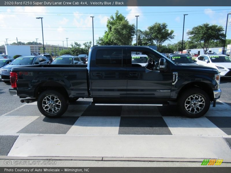 Velocity Blue / Black 2020 Ford F250 Super Duty Lariat Crew Cab 4x4