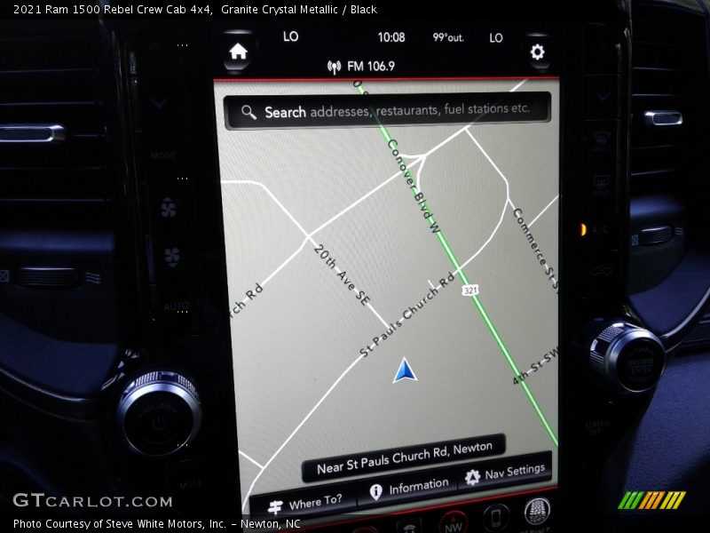 Navigation of 2021 1500 Rebel Crew Cab 4x4
