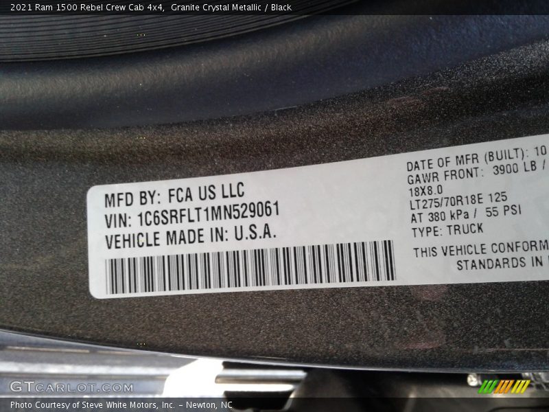 Granite Crystal Metallic / Black 2021 Ram 1500 Rebel Crew Cab 4x4