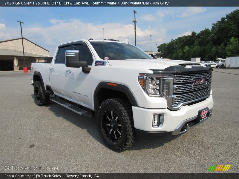 Summit White / Dark Walnut/Dark Ash Gray 2020 GMC Sierra 2500HD Denali Crew Cab 4WD