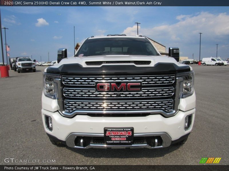 Summit White / Dark Walnut/Dark Ash Gray 2020 GMC Sierra 2500HD Denali Crew Cab 4WD