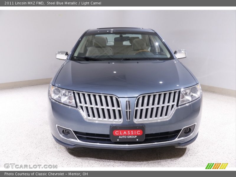 Steel Blue Metallic / Light Camel 2011 Lincoln MKZ FWD