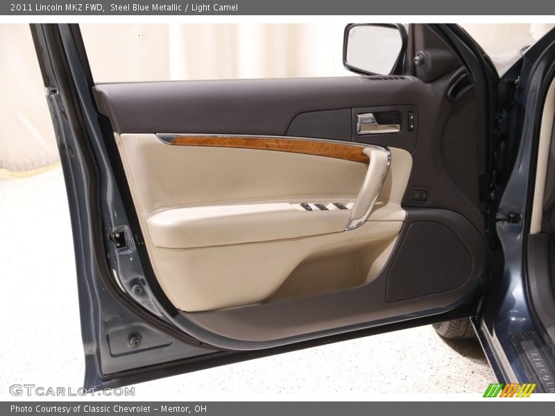 Steel Blue Metallic / Light Camel 2011 Lincoln MKZ FWD
