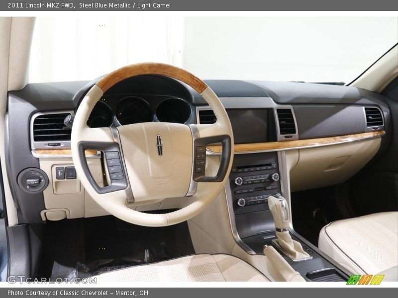 Steel Blue Metallic / Light Camel 2011 Lincoln MKZ FWD