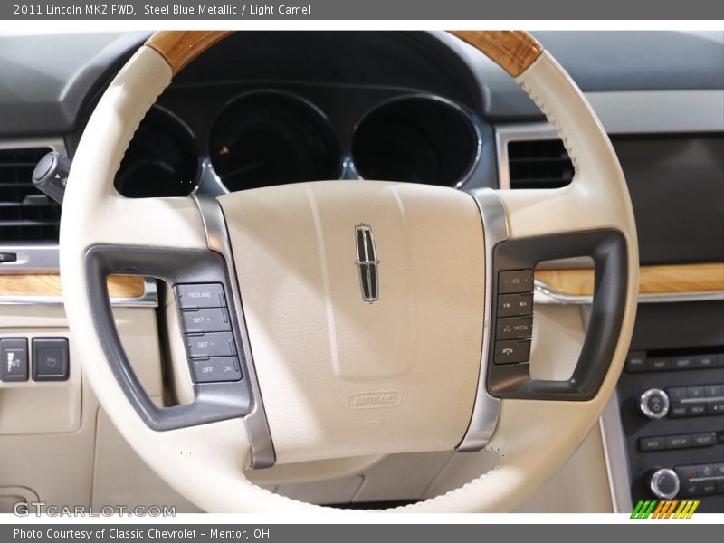 Steel Blue Metallic / Light Camel 2011 Lincoln MKZ FWD