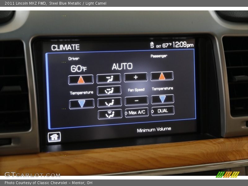 Steel Blue Metallic / Light Camel 2011 Lincoln MKZ FWD