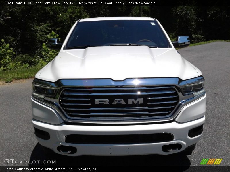 Ivory White Tri-Coat Pearl / Black/New Saddle 2021 Ram 1500 Long Horn Crew Cab 4x4