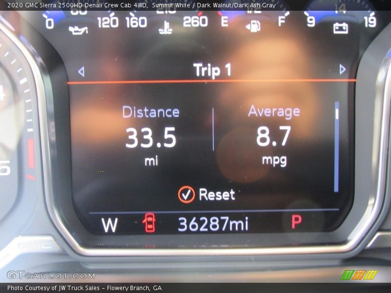 Summit White / Dark Walnut/Dark Ash Gray 2020 GMC Sierra 2500HD Denali Crew Cab 4WD