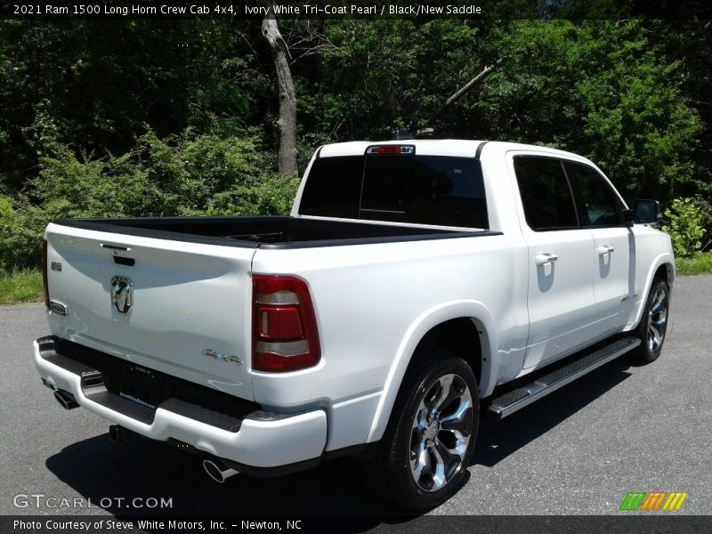 Ivory White Tri-Coat Pearl / Black/New Saddle 2021 Ram 1500 Long Horn Crew Cab 4x4