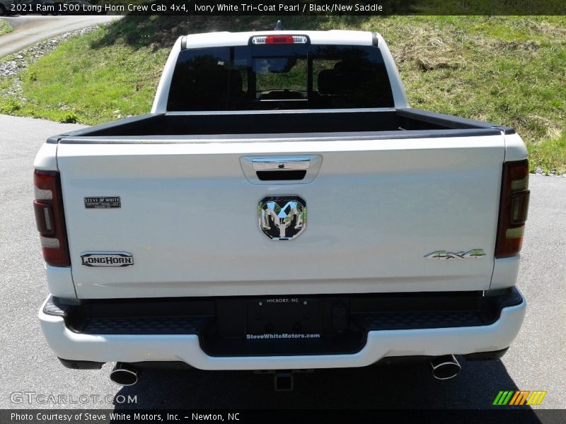 Ivory White Tri-Coat Pearl / Black/New Saddle 2021 Ram 1500 Long Horn Crew Cab 4x4