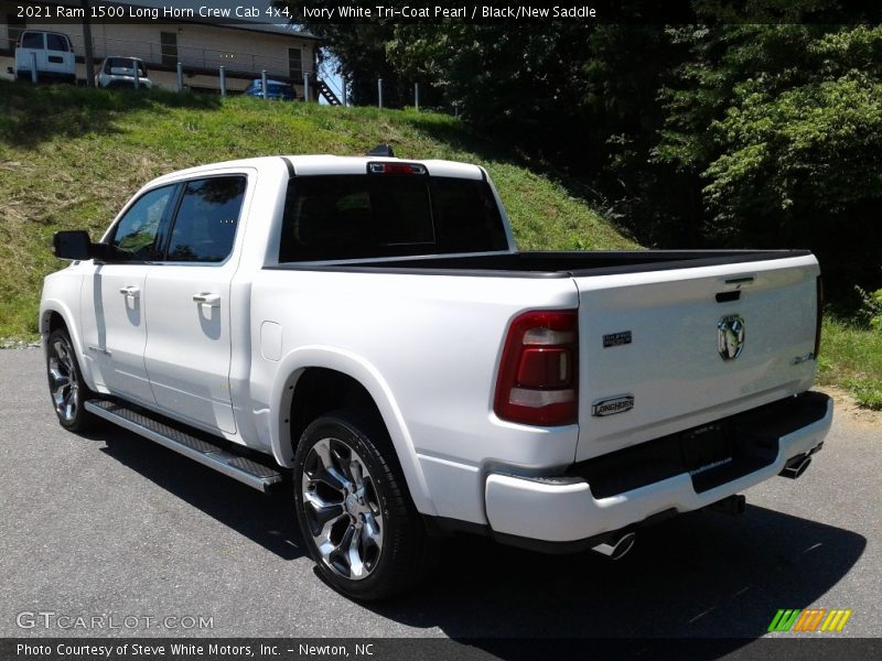 Ivory White Tri-Coat Pearl / Black/New Saddle 2021 Ram 1500 Long Horn Crew Cab 4x4