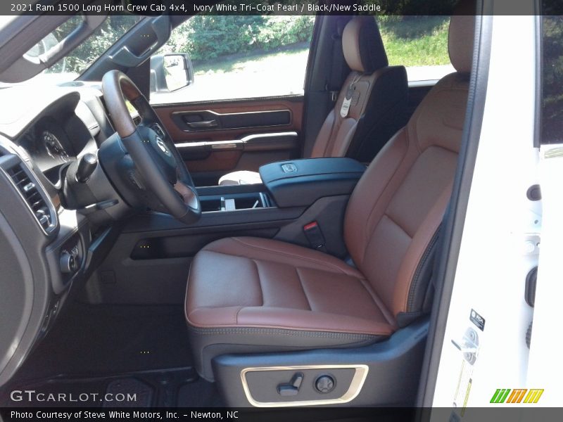 Ivory White Tri-Coat Pearl / Black/New Saddle 2021 Ram 1500 Long Horn Crew Cab 4x4