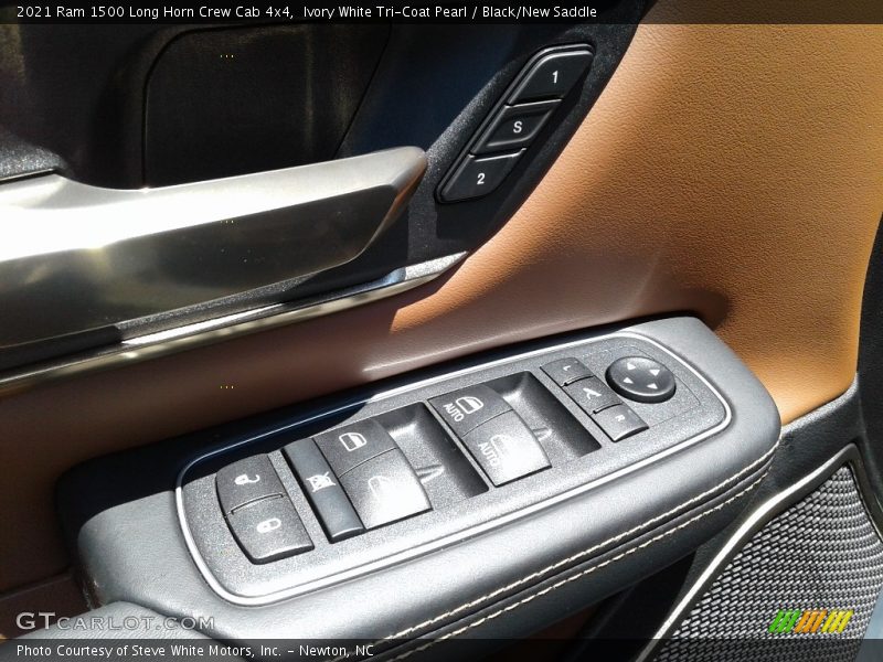 Ivory White Tri-Coat Pearl / Black/New Saddle 2021 Ram 1500 Long Horn Crew Cab 4x4