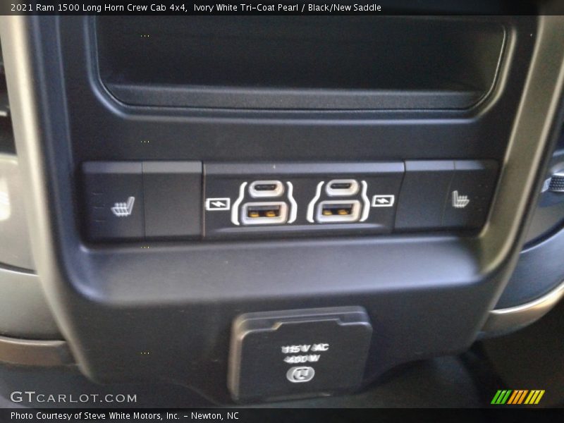 Ivory White Tri-Coat Pearl / Black/New Saddle 2021 Ram 1500 Long Horn Crew Cab 4x4