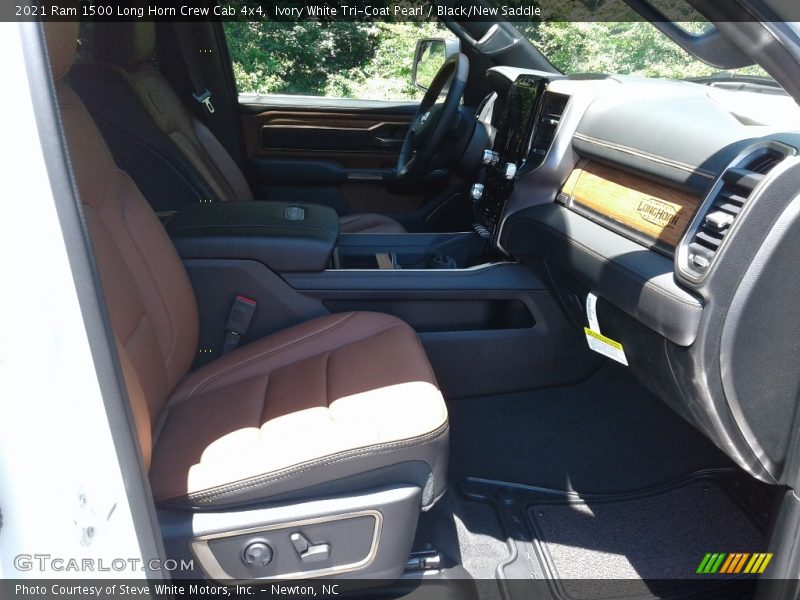Ivory White Tri-Coat Pearl / Black/New Saddle 2021 Ram 1500 Long Horn Crew Cab 4x4