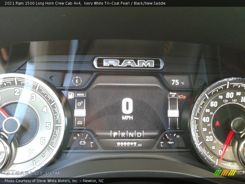 Ivory White Tri-Coat Pearl / Black/New Saddle 2021 Ram 1500 Long Horn Crew Cab 4x4