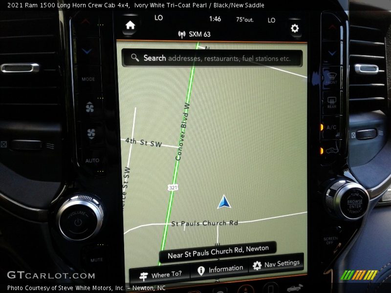 Ivory White Tri-Coat Pearl / Black/New Saddle 2021 Ram 1500 Long Horn Crew Cab 4x4