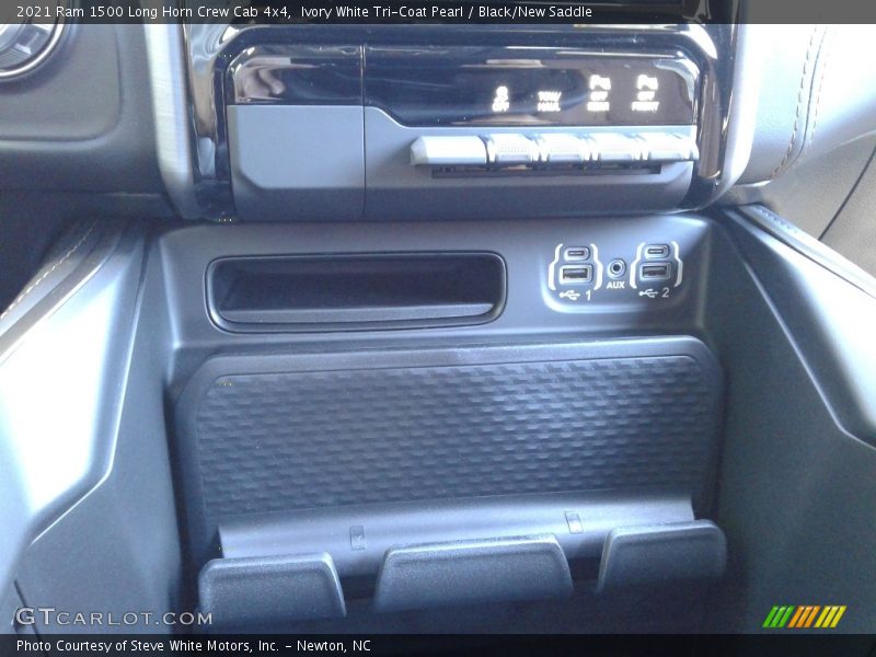Ivory White Tri-Coat Pearl / Black/New Saddle 2021 Ram 1500 Long Horn Crew Cab 4x4
