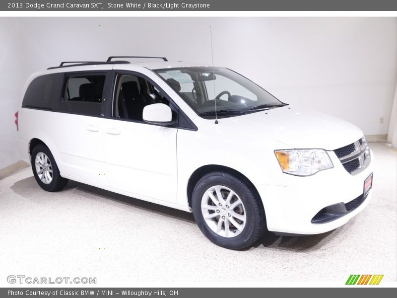 Stone White / Black/Light Graystone 2013 Dodge Grand Caravan SXT