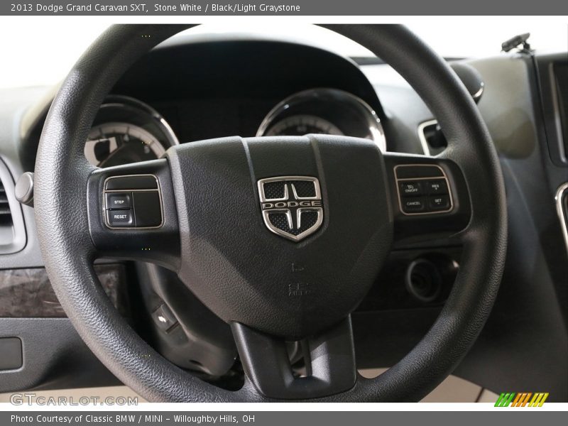 Stone White / Black/Light Graystone 2013 Dodge Grand Caravan SXT