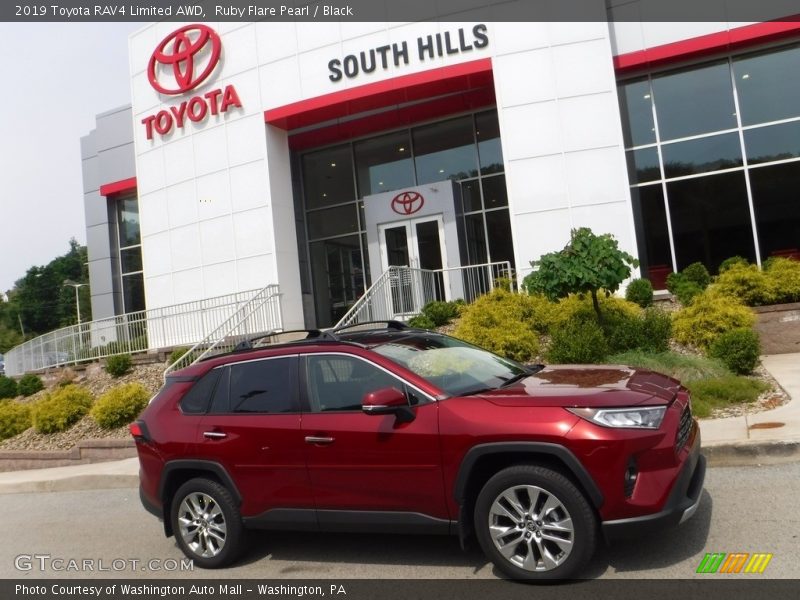 Ruby Flare Pearl / Black 2019 Toyota RAV4 Limited AWD