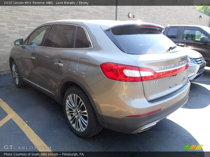 Luxe Metallic / Ebony 2016 Lincoln MKX Reserve AWD