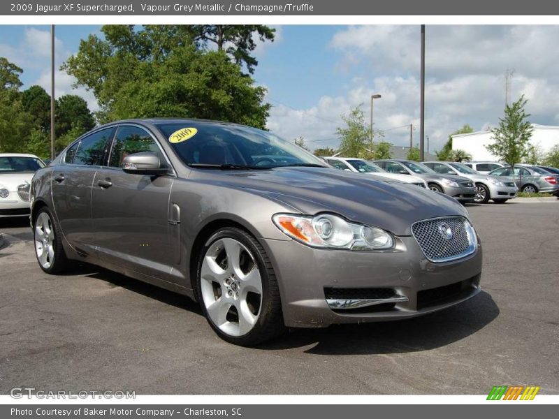 Vapour Grey Metallic / Champagne/Truffle 2009 Jaguar XF Supercharged