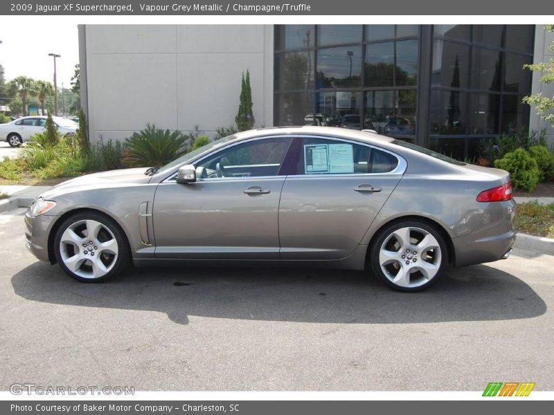 Vapour Grey Metallic / Champagne/Truffle 2009 Jaguar XF Supercharged