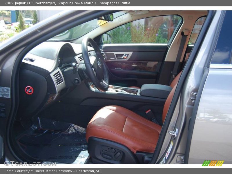 Vapour Grey Metallic / Champagne/Truffle 2009 Jaguar XF Supercharged