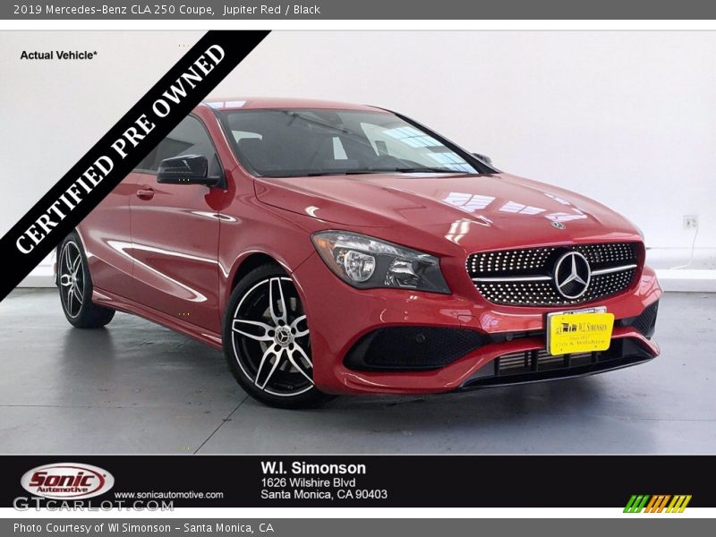 Jupiter Red / Black 2019 Mercedes-Benz CLA 250 Coupe
