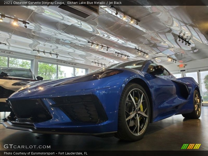 Elkhart Lake Blue Metallic / Jet Black 2021 Chevrolet Corvette Stingray Coupe