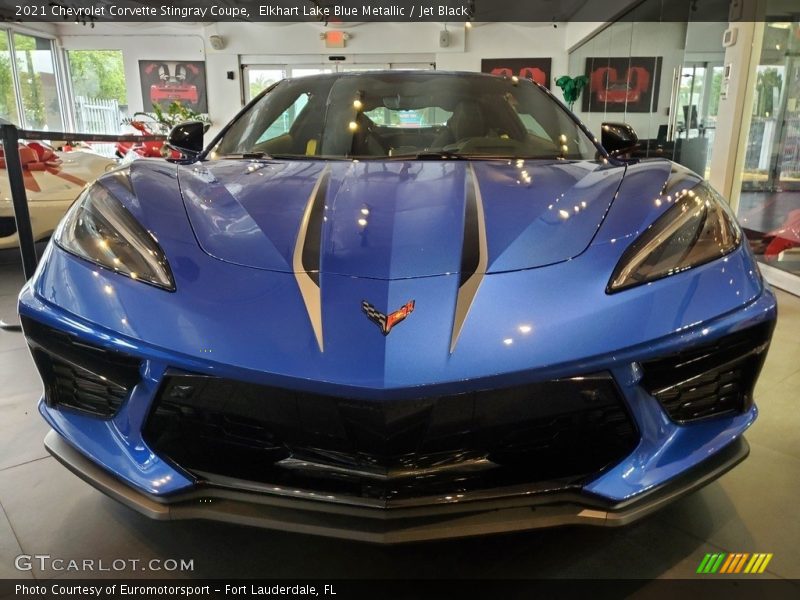 Elkhart Lake Blue Metallic / Jet Black 2021 Chevrolet Corvette Stingray Coupe