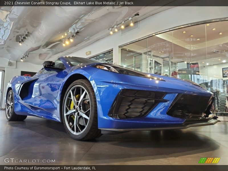 Elkhart Lake Blue Metallic / Jet Black 2021 Chevrolet Corvette Stingray Coupe