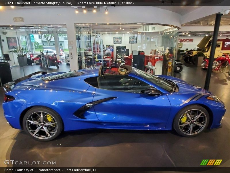 Elkhart Lake Blue Metallic / Jet Black 2021 Chevrolet Corvette Stingray Coupe