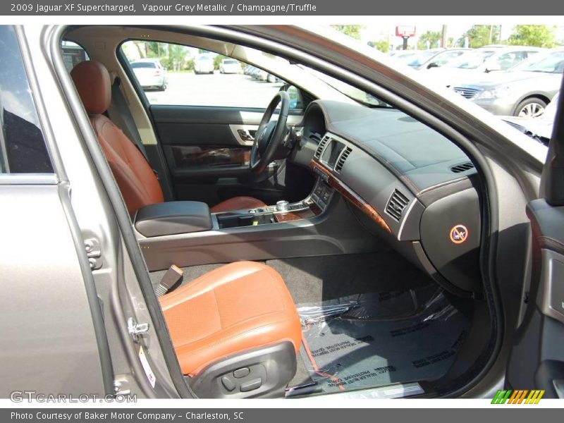 Vapour Grey Metallic / Champagne/Truffle 2009 Jaguar XF Supercharged