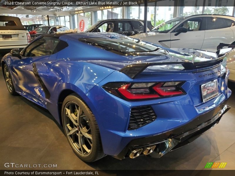 Elkhart Lake Blue Metallic / Jet Black 2021 Chevrolet Corvette Stingray Coupe