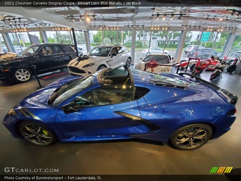 Elkhart Lake Blue Metallic / Jet Black 2021 Chevrolet Corvette Stingray Coupe