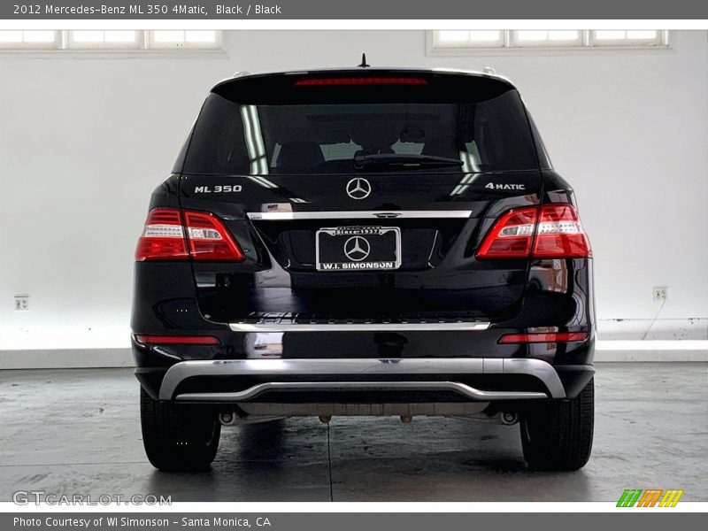 Black / Black 2012 Mercedes-Benz ML 350 4Matic