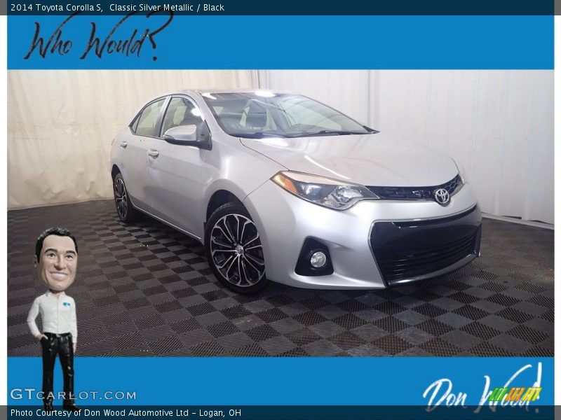 Classic Silver Metallic / Black 2014 Toyota Corolla S