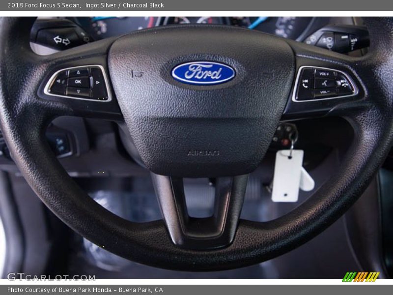 Ingot Silver / Charcoal Black 2018 Ford Focus S Sedan