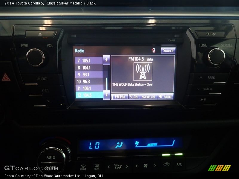 Classic Silver Metallic / Black 2014 Toyota Corolla S