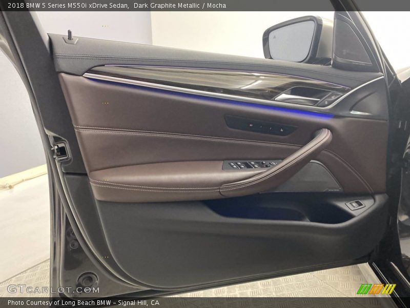 Dark Graphite Metallic / Mocha 2018 BMW 5 Series M550i xDrive Sedan